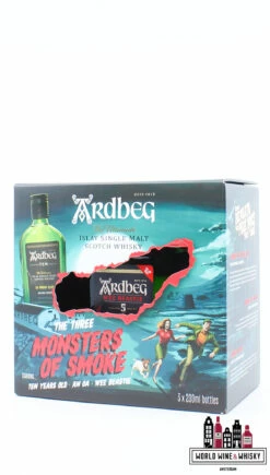 Ardbeg - The Three Monsters Of Smoke - 10 YO, An OA & Wee Beastie - 3 X 200ml Giftpack / Giftbox -Drank Sale Winkel ardbeg ardbeg the three monsters of smoke 10 yo an 2