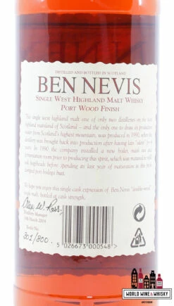 Ben Nevis 13 Years Old 1990 2004 - Port Wood Finish 61.6% (1 Of 800) -Drank Sale Winkel ben nevis ben nevis 13 years old 1990 2004 port wo 3