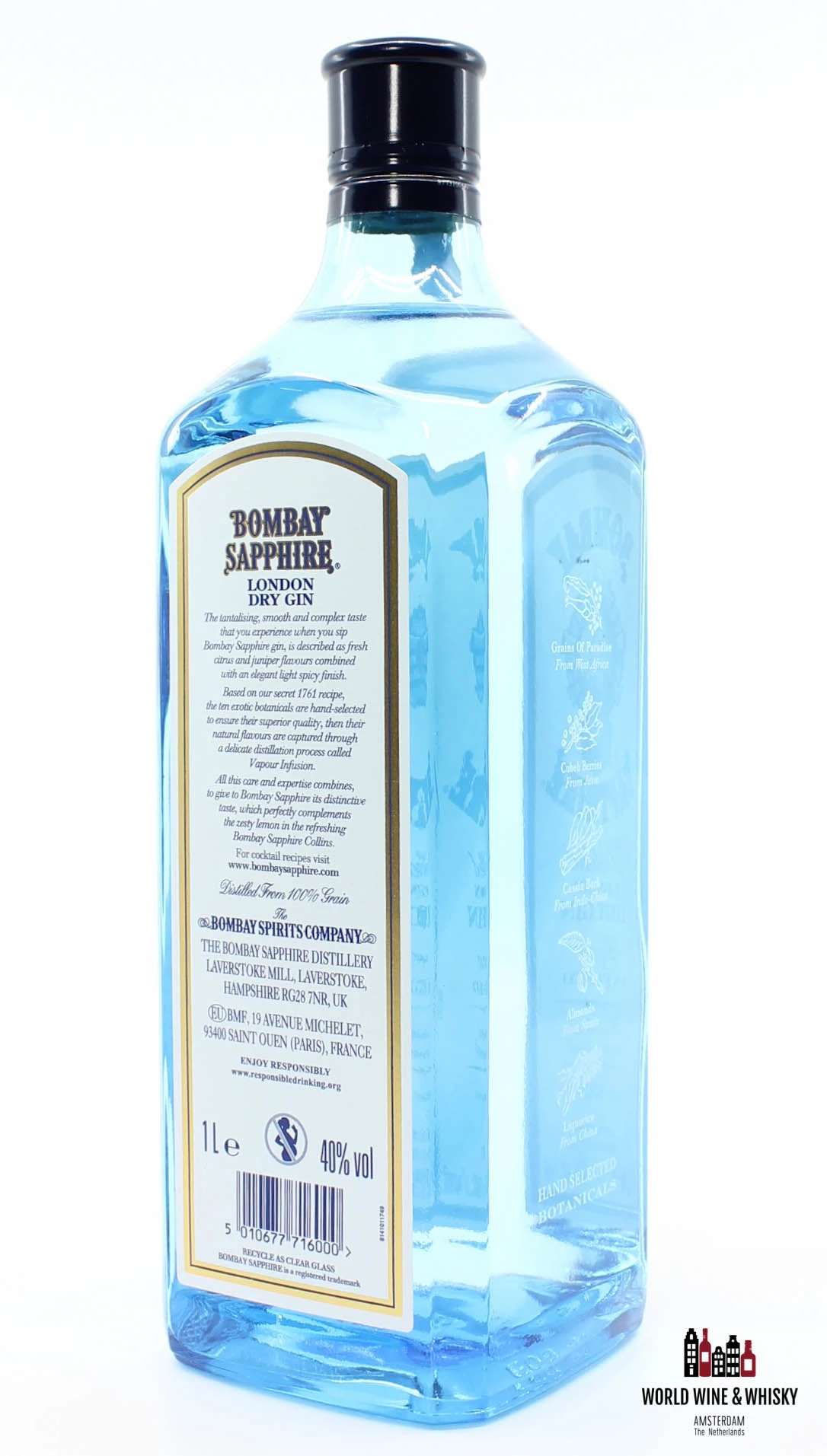 Bombay Sapphire - London Dry Gin 40% 1 Liter 4 Bombay Sapphire - London Dry Gin 40% 1 Liter - Image 2