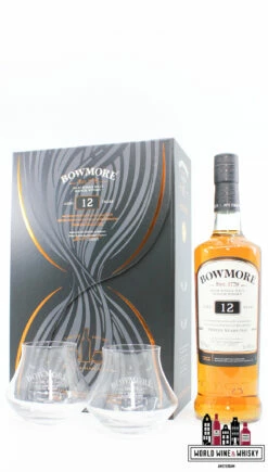 Bowmore 12 Years Old - Giftpack / Giftbox Incl. Two Special Edition Glasses 40%