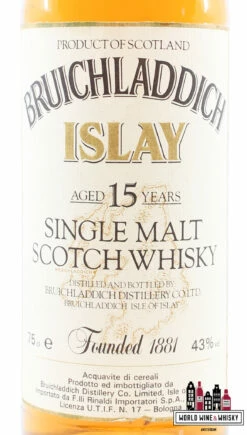 Bruichladdich 15 Years Old - "Islay" - F.lli Rinaldi Importatori (import) 43% 75cl 10 Bruichladdich 15 Years Old - "Islay" - F.lli Rinaldi Importatori (import) 43% 75cl -Drank Sale Winkel bruichladdich bruichladdich 15 years old islay fll 3
