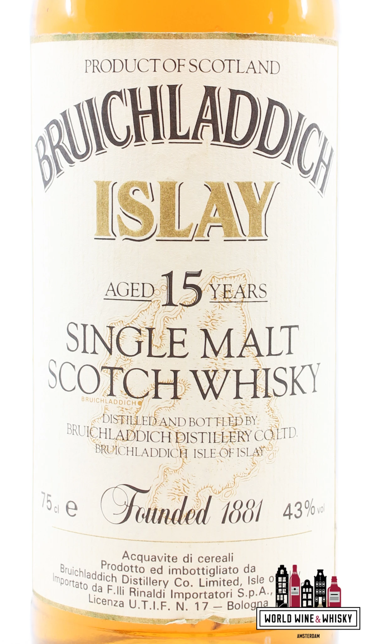 Bruichladdich 15 Years Old - "Islay" - F.lli Rinaldi Importatori (import) 43% 75cl 6 Bruichladdich 15 Years Old - "Islay" - F.lli Rinaldi Importatori (import) 43% 75cl - Image 4