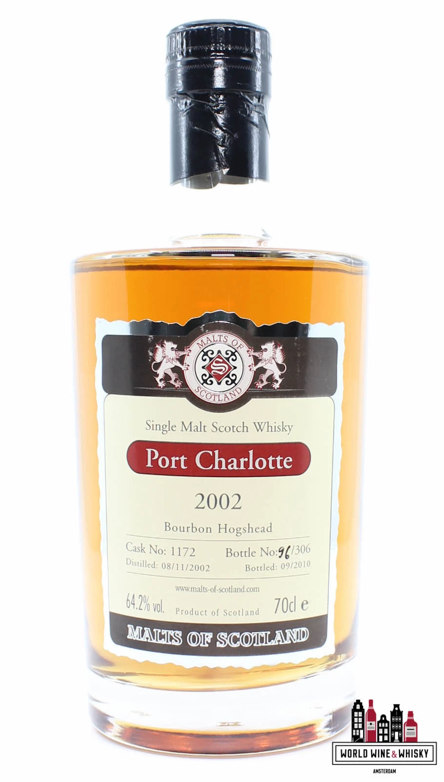 Bruichladdich 2002 2010 - Port Charlotte - Cask 1172 - Malts Of Scotland 64.2% (1 Of 306) 3 Bruichladdich 2002 2010 - Port Charlotte - Cask 1172 - Malts Of Scotland 64.2% (1 Of 306)