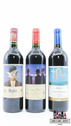 René Magritte 1995: 2x Chateau Montus 1995, 2x Chateau Liversan 1995 & 2x Prélude à Grand Puy Ducasse 1995 (6 Bottles In OWC)