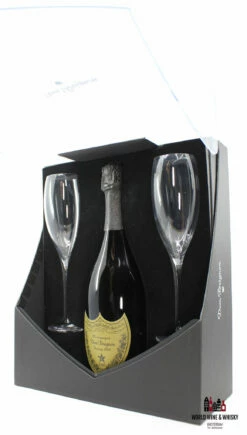 Dom Perignon 2002 Vintage Champagne Brut In Giftbox + 2 Flutes Glasses