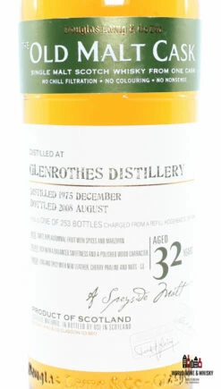 Glenrothes 32 Years Old 1975 2008 - Cask DL 4544 - Douglas Laing - The Old Malt Cask 50% (1 Of 253) -Drank Sale Winkel glenrothes glenrothes 32 years old 1975 2008 cask 2