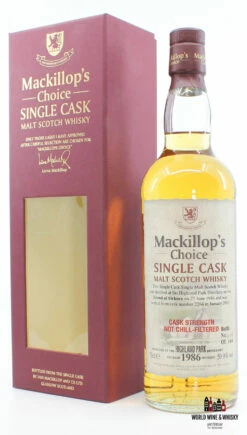 Highland Park 28 Years Old 1986 2015 Single Cask - Cask 2264 - Mackillop's Choice 50.9% (one Of 168 Bottles)