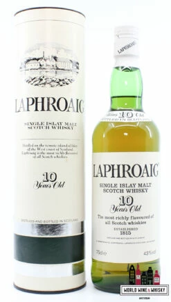 Laphroaig 10 Years Old - Single Islay Malt Scotch Whisky - 80s Bottling 43% 750ml