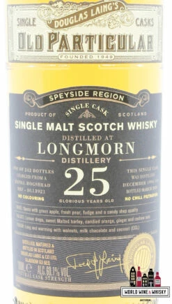 Longmorn 25 Years Old 1994 2020 - Old Particular - Cask DL13921 - Douglas Laing 60.1% (1 Of 242) -Drank Sale Winkel longmorn longmorn 25 years old 1994 2020 old parti 2