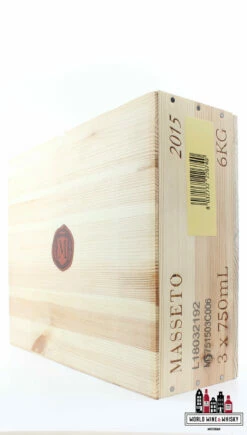 Tenuta Dell Ornellaia Masseto 2015 (3-bottles OWC) - 100 Parker Points