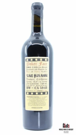 Sine Qua Non - Poker Face 2004 - Syrah 15.5% (100 Parker Points) 8 Sine Qua Non - Poker Face 2004 - Syrah 15.5% (100 Parker Points) -Drank Sale Winkel sine qua non sine qua non poker face 2004 syrah 15 1