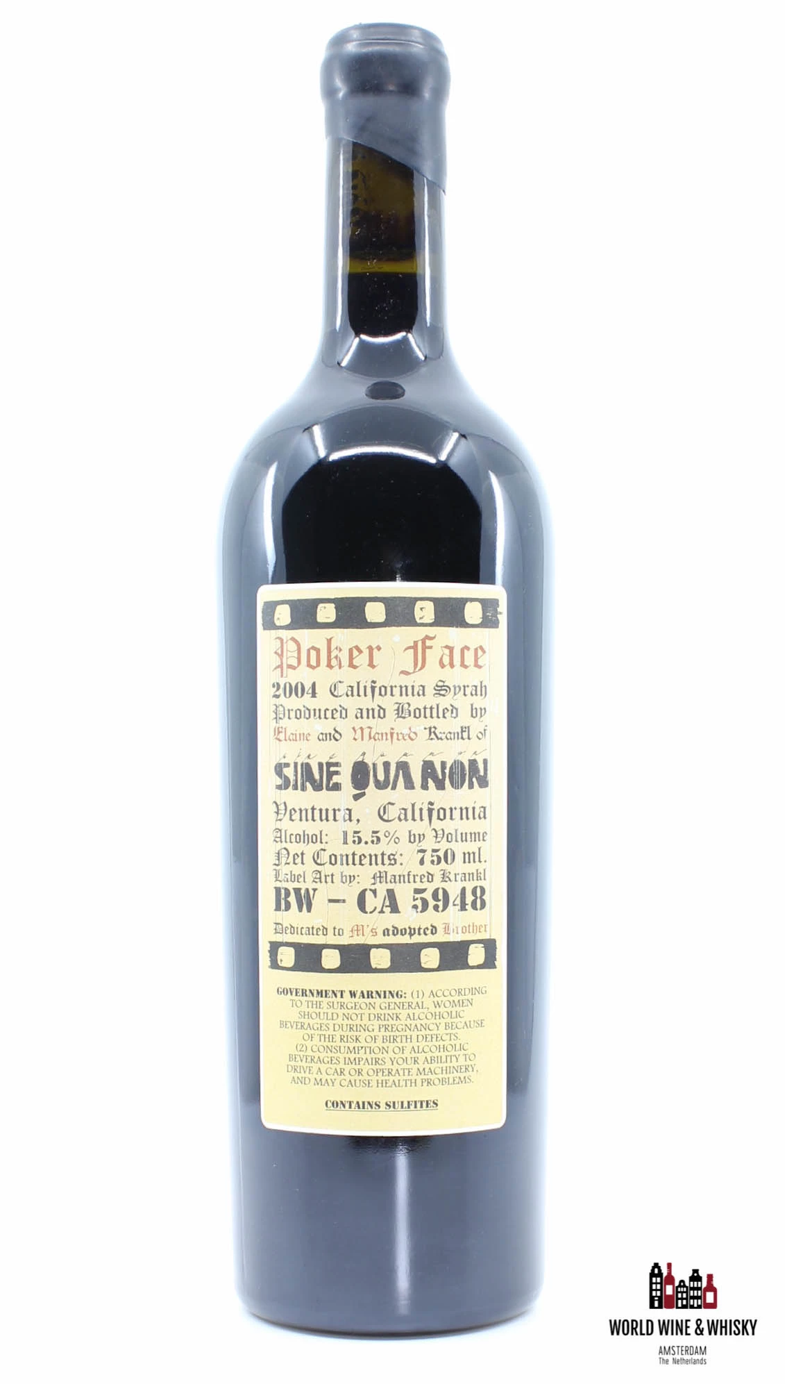 Sine Qua Non - Poker Face 2004 - Syrah 15.5% (100 Parker Points) 4 Sine Qua Non - Poker Face 2004 - Syrah 15.5% (100 Parker Points) - Image 2