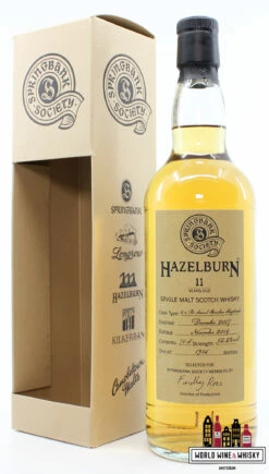 Hazelburn 11 Years Old 2007 2019 - Society Bottling - Springbank 54.2% (1 Of 1314) -Drank Sale Winkel springbank hazelburn 11 years old 2007 2019 societ 2