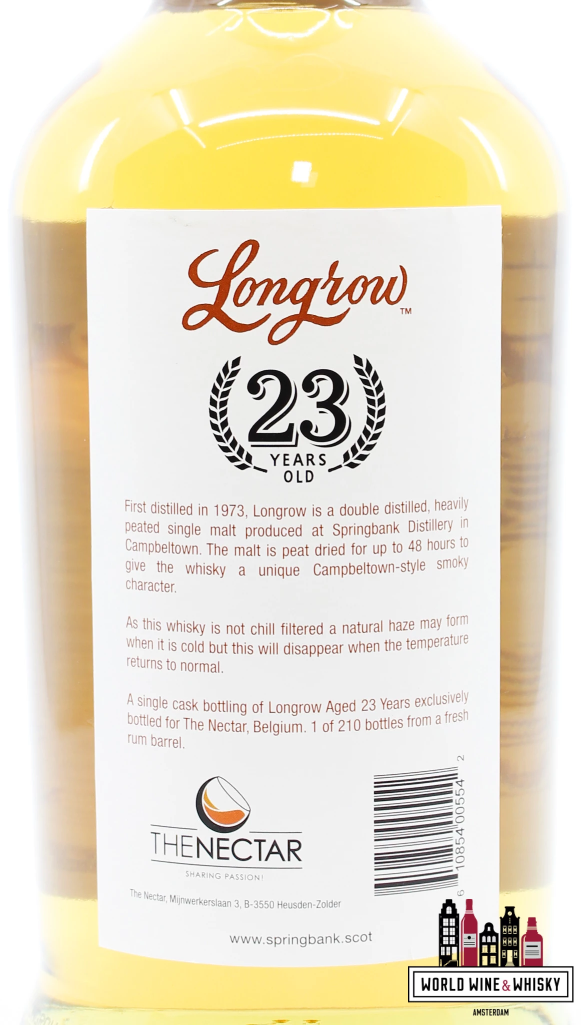 Longrow 23 Years Old 2022 - Single Cask - Limited Edition - The Nectar, Belgium (Springbank) 43.4% (1 Of 210) 5 Longrow 23 Years Old 2022 - Single Cask - Limited Edition - The Nectar, Belgium (Springbank) 43.4% (1 Of 210) - Image 3