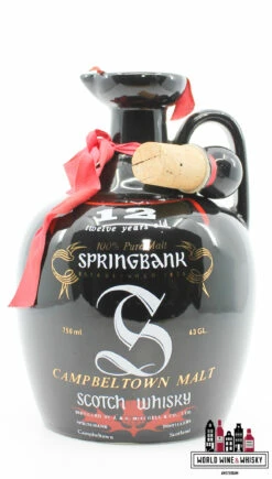 Springbank 12 Years Old - Black Ceramic Jug Decanter 43% (750ml)