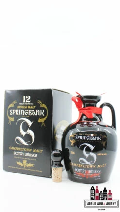 Springbank 12 Years Old - Black Ceramic Jug Decanter 43% (700ml)