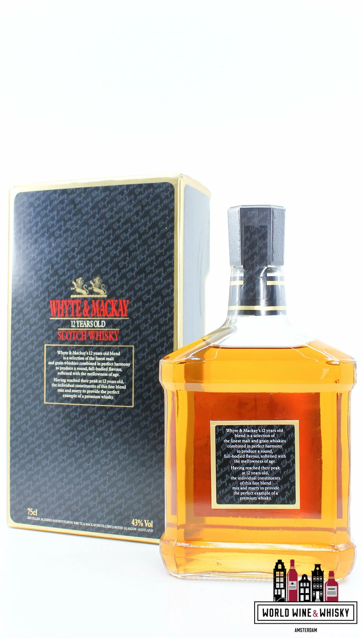 Whyte & Mackay 12 Years Old - Scotch Whisky 43% 750ml 4 Whyte & Mackay 12 Years Old - Scotch Whisky 43% 750ml - Image 2